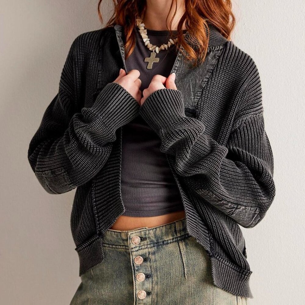 We the Free Worn Thru Surplus Cardi Size Large